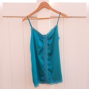 Soft Surroundings Turquoise Lace Camisole | Size Small